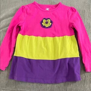 J. Khaki Pink, Yellow, and Purple Long Sleeve Tee